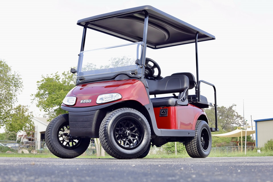 2018 EZGO RXV 4 Seater Petrol Inferno Red