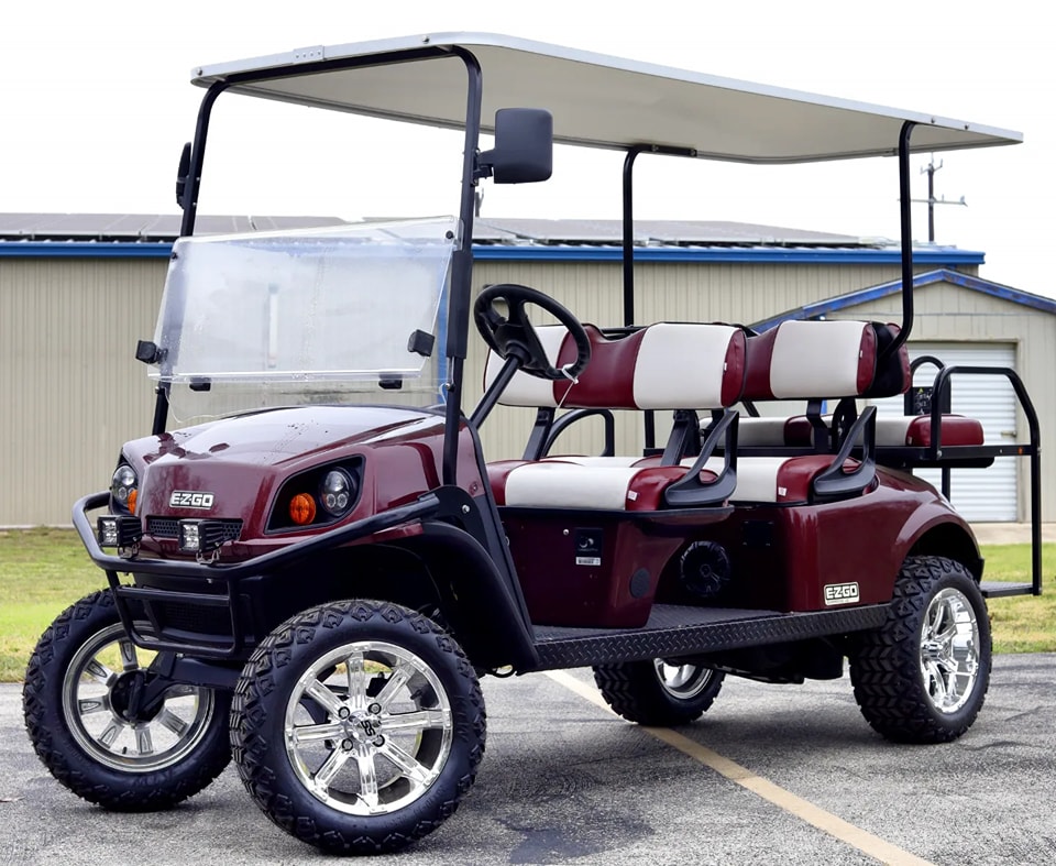 2015 EZGO Express L6 Petrol 6 Seater oxblood